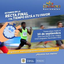 Inscripciones Juegos Intercolegiados Nacionales 2021