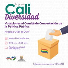 Votaciones al Comit&eacute; de Conertaci&oacute;n de la Pol&iacute;tica P&uacute;blica CaliDiversidad.
