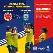 La selecci&oacute;n Colombia femenina Vs la selecci&oacute;n femenina de Argentina