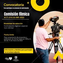 Convocatoria Comisi&oacute;n FIlmica