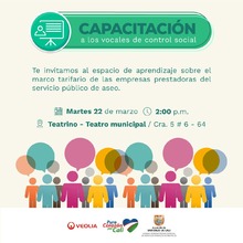 Capacitaci&oacute;n a Vocales de Control Social 