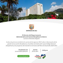 Primera rendici&oacute;n de cuentas del Departamento Administrativo de Control Disciplinario Interno