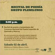 Recital de Poes&iacute;a Grupo Plenilunio