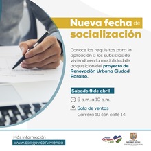 Socializaci&oacute;n Subsidio Proyecto de Vivienda Ciudad Para&iacute;so