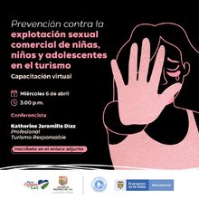 Prevenci&oacute;n contra la explotaci&oacute;n sexual comercial de ni&ntilde;as, ni&ntilde;os y adolescentes en el turismo.