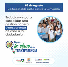 18 de agosto - Dia Nacional de lucha Contra la Corrupci&oacute;n 