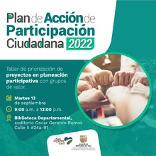 Taller de priorizaci&oacute;n de proyectos en planeaci&oacute;n participativa