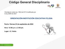 Invitaci&oacute;n a la conferencia sobre C&oacute;digo General Disciplinario