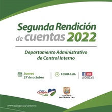 Segunda Rendici&oacute;n de Cuentas del Departamento Administrativo de Control Interno 2022