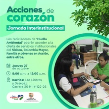 Jornada interinstitucional de servicios para los recicladores