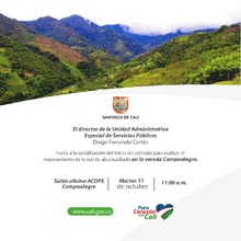 Socializaci&oacute;n del contrato para el mejoramiento de la red de alcantarillado, vereda Campoalegre