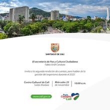 Segunda Rendici&oacute;n de Cuentas 2022 de la Secretar&iacute;a de Paz y Cultura Ciudadana