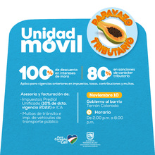 Gobierno al Barrio / Unidad M&oacute;vil - Facturaci&oacute;n y asesor&iacute;a en impuestos y multas de tr&aacute;nsito