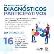 Conoce el proceso de diagn&oacute;sticos participativos CALI 19