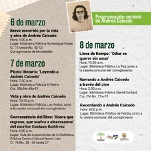 Programaci&oacute;n semana de Andr&eacute;s Caicedo