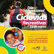 D&iacute;a Internacional de la Ciclov&iacute;as Recreativas Ciclovida -40 a&ntilde;os-