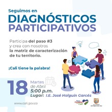 Diagn&oacute;sticos participativos Jos&eacute; Holgu&iacute;n Garc&eacute;s