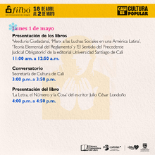Cali es Cultura Popular  Ag&eacute;ndate con la Literatura Cale&ntilde;a - Festival Internacional del Libro de Bogot&aacute;