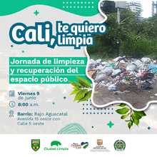 Jornada de limpieza y recuperaci&oacute;n del espacio p&uacute;blico / Bajo Aguacatal