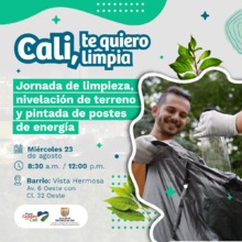 Jornada de limpieza, nivelaci&oacute;n de terreno y pintada de postes