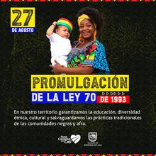 Promulgaci&oacute;n de la Ley 70 de 1993