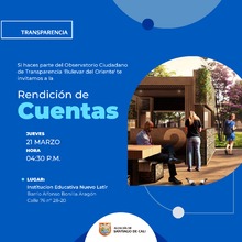 Rendici&oacute;n de Cuentas - Bulevar del Oriente