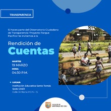 Rendici&oacute;n de Cuentas - Proyecto Parque Pac&iacute;fico