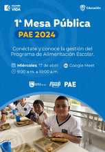 Primera Mesa P&uacute;blica del Programa de Alimentaci&oacute;n Escolar - PAE, para la vigencia 2024