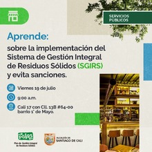 Implementaci&oacute;n del Sistema de Gesti&oacute;n Integral de Residuos S&oacute;lidos (SGIRS)