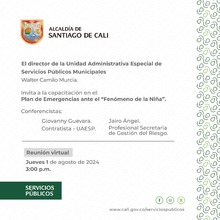Capacitaci&oacute;n virtual &acute;Plan de Emergencias ante el Fen&oacute;meno de la Ni&ntilde;a&acute;