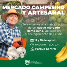 Felidia Valle realiza su primer Mercado Campesino y Artesanal