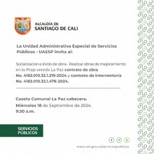 Socializaci&oacute;n e inicio de obra  - Vereda La Paz