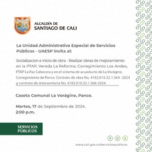 Socializaci&oacute;n e inicio de obra  - Vereda La Reforma