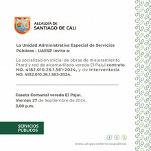 Socializaci&oacute;n e inicio de obra - Vereda El Pajui