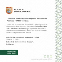 Foro inicial de Auditor&iacute;as Visibles - Acuape&oacute;n, Pance