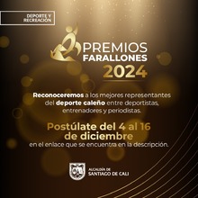 Inscr&iacute;pciones a los Premios Farallones de Cali 2024
