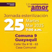 Jornada de Estetizaci&oacute;n 25 de marzo de 2025 - Comuna 9 Guayaquil Cl. 13a # 18-63 Casa Comunal