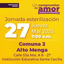 Jornada de Estetizaci&oacute;n 27 de marzo de 2025 - Comuna 2 Alto Menga Cl. 53a Nte. # 8-27