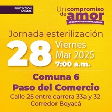 Jornada de Estetizaci&oacute;n 28 de marzo de 2025 - Comuna 6 Paso del Comercio Cl. 25 entre Cr. 33a y 32 Corredor Boyac&aacute;