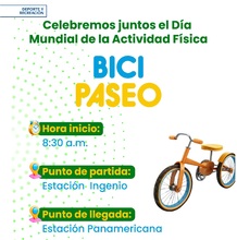 BiciPaseo d&iacute;a mundial de la actividad f&iacute;sica