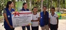 A trav&eacute;s de actividades l&uacute;dicas, culturales, recreativas, y con regalos de Navidad, m&aacute;s de 500 ni&ntilde;os y adolescentes de comunas y corregimientos del municipio participaron del cierre del proyecto &ldquo;Fortalecimiento, reconocimiento y promoci&oacute;n de  los Derecho