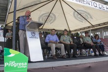 As&iacute; fue la ceremonia de entrega del helic&oacute;ptero que ya cuida a los cale&ntilde;os