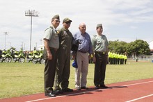 As&iacute; fue la ceremonia de entrega del helic&oacute;ptero que ya cuida a los cale&ntilde;os