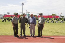 As&iacute; fue la ceremonia de entrega del helic&oacute;ptero que ya cuida a los cale&ntilde;os
