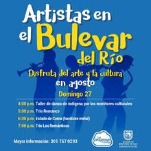 Disfruta de los &lsquo;Artistas en el Bulevar&rsquo; este s&aacute;bado 26 y domingo 27 de agosto