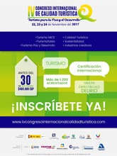 Est&aacute;n abiertas las inscripciones para el IV Congreso Internacional de Calidad Tur&iacute;stica