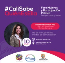 #CaliSabeQui&eacute;nEsElla reconoce a las panelistas del foro: Mujeres y Participaci&oacute;n Pol&iacute;tica