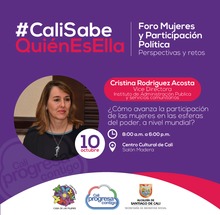 #CaliSabeQui&eacute;nEsElla reconoce a las panelistas del foro: Mujeres y Participaci&oacute;n Pol&iacute;tica