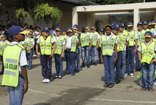 Patrulla escolar en formaci&oacute;n