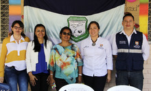 Docentes de la institci&oacute;n educativa; L&iacute;der del grupo Educaci&oacute;n y Cultura, Jimena Collazos y Christian Penagos, Instructor del grupo.